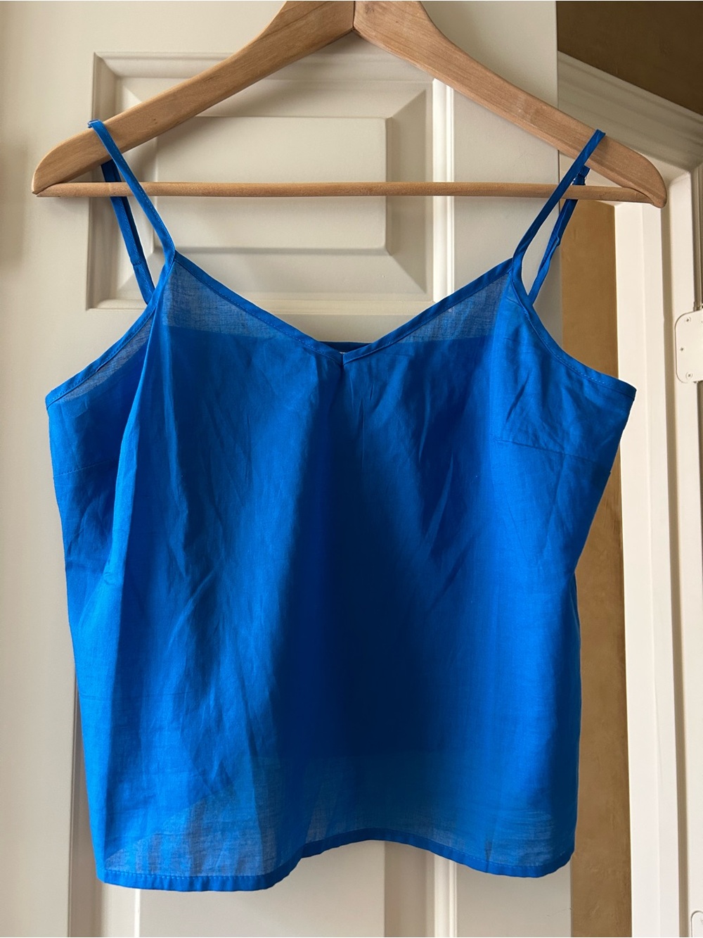 Blue Women's Cotton Spaghetti Strap Cami Top from Jonny Was no tags